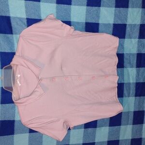 Full Tilt XXL Cropped Button Front Polo Shirt